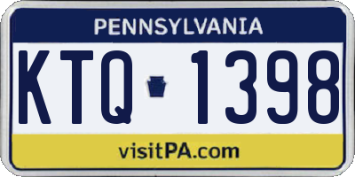 PA license plate KTQ1398