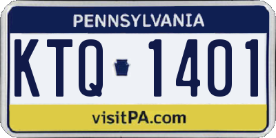 PA license plate KTQ1401