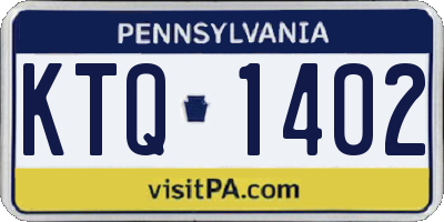 PA license plate KTQ1402