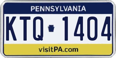 PA license plate KTQ1404