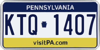 PA license plate KTQ1407