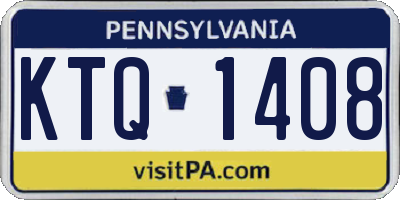 PA license plate KTQ1408