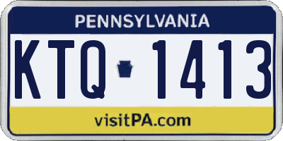 PA license plate KTQ1413