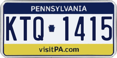 PA license plate KTQ1415