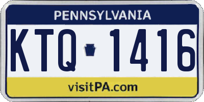 PA license plate KTQ1416