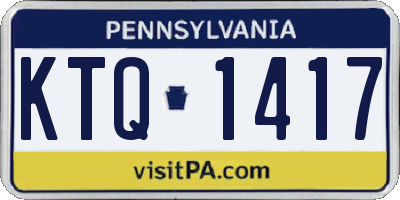 PA license plate KTQ1417