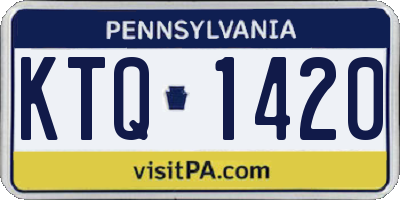 PA license plate KTQ1420