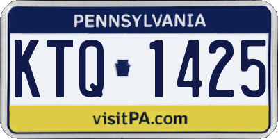 PA license plate KTQ1425