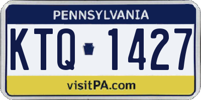 PA license plate KTQ1427
