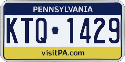 PA license plate KTQ1429