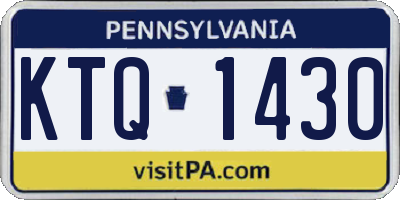 PA license plate KTQ1430