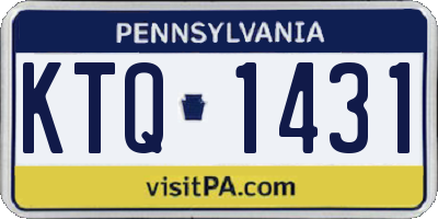 PA license plate KTQ1431