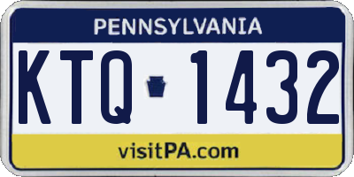PA license plate KTQ1432