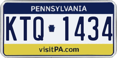 PA license plate KTQ1434