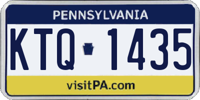 PA license plate KTQ1435