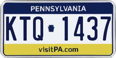 PA license plate KTQ1437