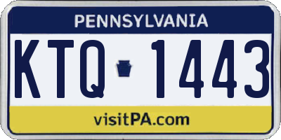 PA license plate KTQ1443