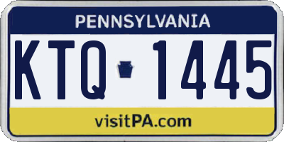 PA license plate KTQ1445