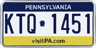 PA license plate KTQ1451