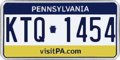 PA license plate KTQ1454