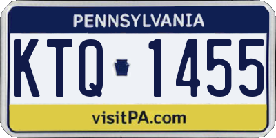 PA license plate KTQ1455