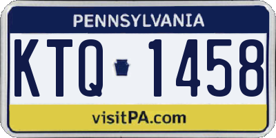 PA license plate KTQ1458