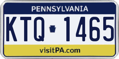 PA license plate KTQ1465