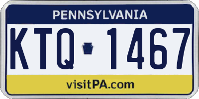 PA license plate KTQ1467