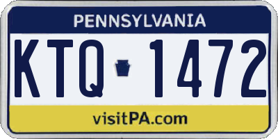 PA license plate KTQ1472