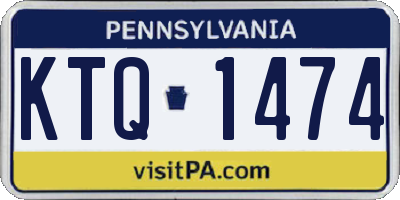 PA license plate KTQ1474