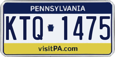 PA license plate KTQ1475
