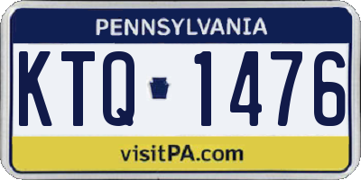 PA license plate KTQ1476