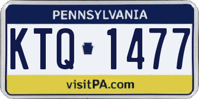PA license plate KTQ1477