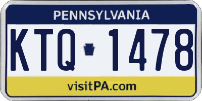 PA license plate KTQ1478