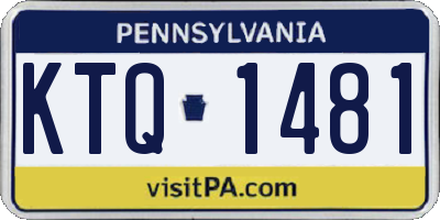PA license plate KTQ1481