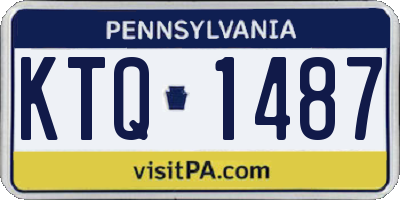 PA license plate KTQ1487