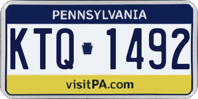 PA license plate KTQ1492