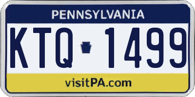 PA license plate KTQ1499