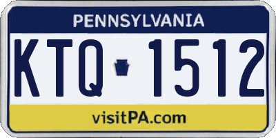 PA license plate KTQ1512