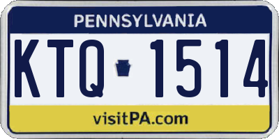 PA license plate KTQ1514