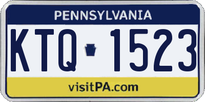 PA license plate KTQ1523