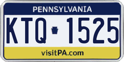 PA license plate KTQ1525