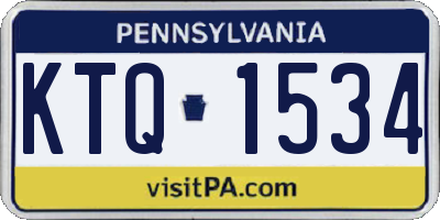 PA license plate KTQ1534