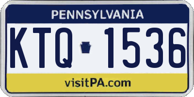 PA license plate KTQ1536
