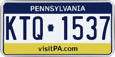 PA license plate KTQ1537