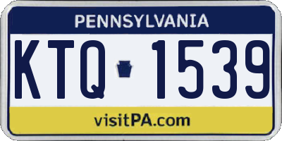 PA license plate KTQ1539