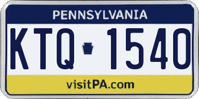 PA license plate KTQ1540