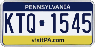 PA license plate KTQ1545