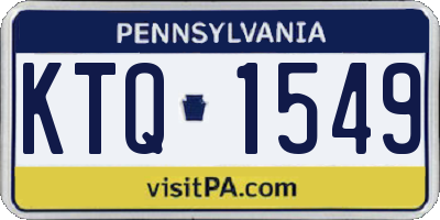PA license plate KTQ1549