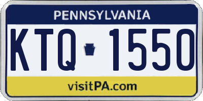 PA license plate KTQ1550